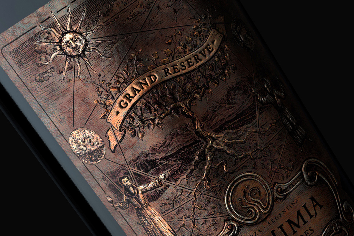 葡萄酒包装设计强烈的年代感(图2)