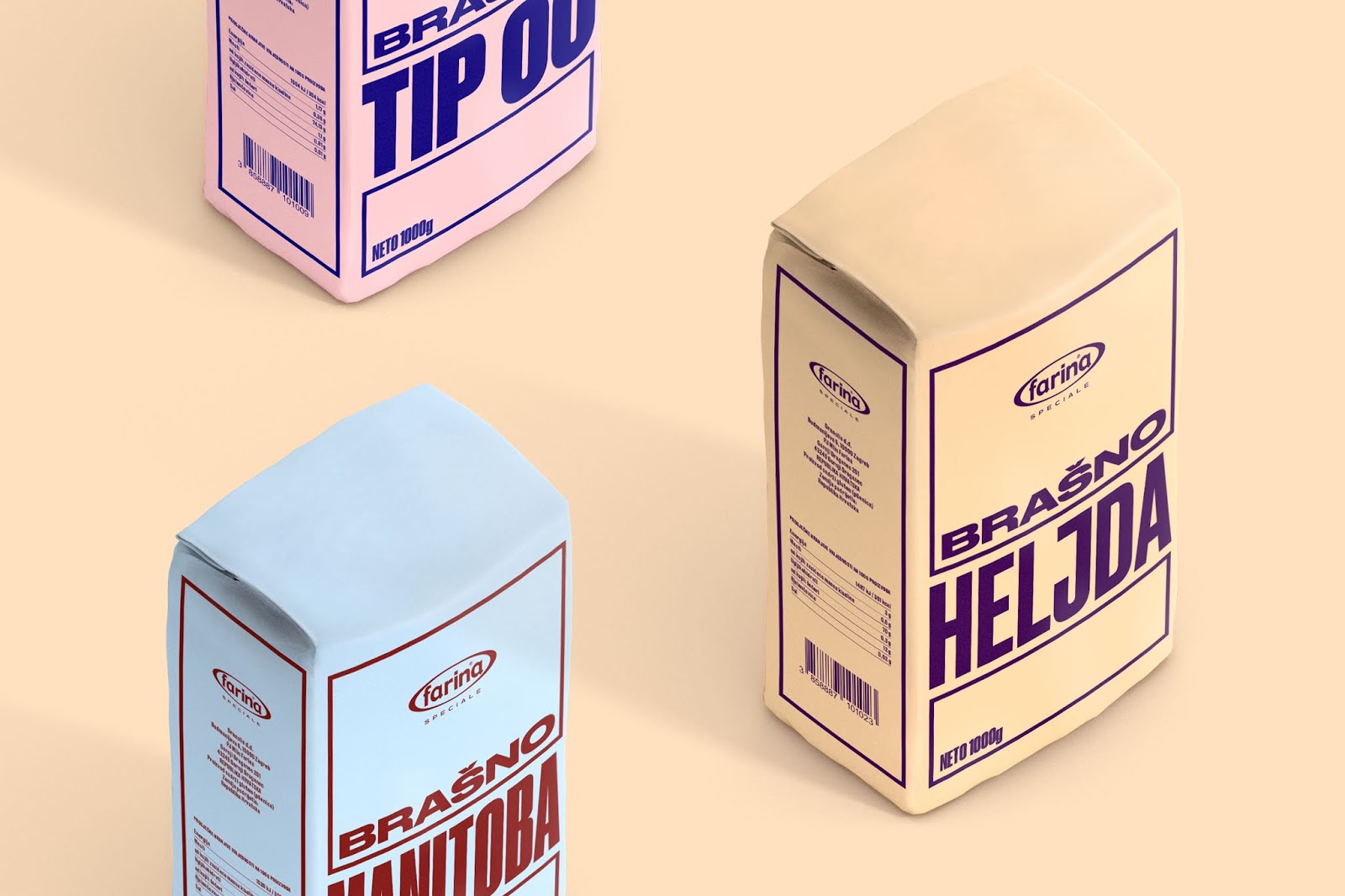 廊坊面粉包装设计纯文字冲击力强(图4)