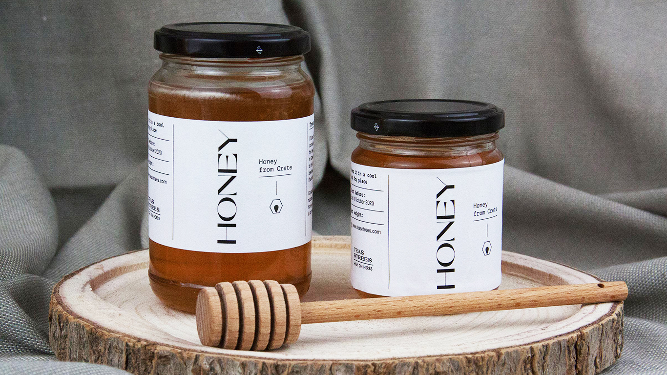 茶花蜂蜜包装设计(图1)