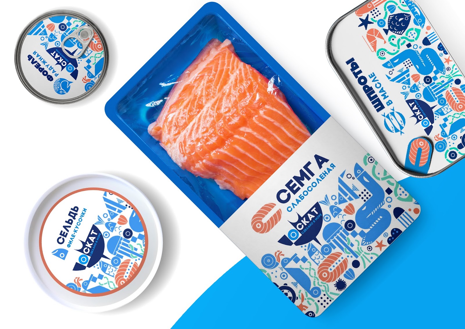 海鲜鱼类罐头包装设计(图2)