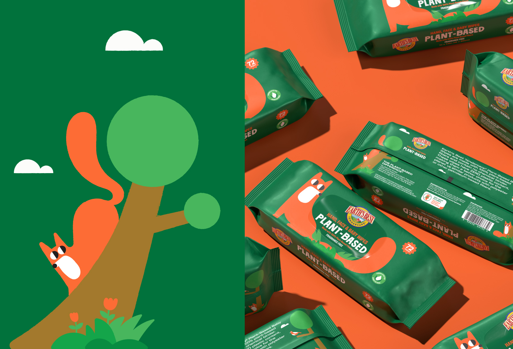 有趣的插画风格婴儿湿巾包装设计这样做(图15)