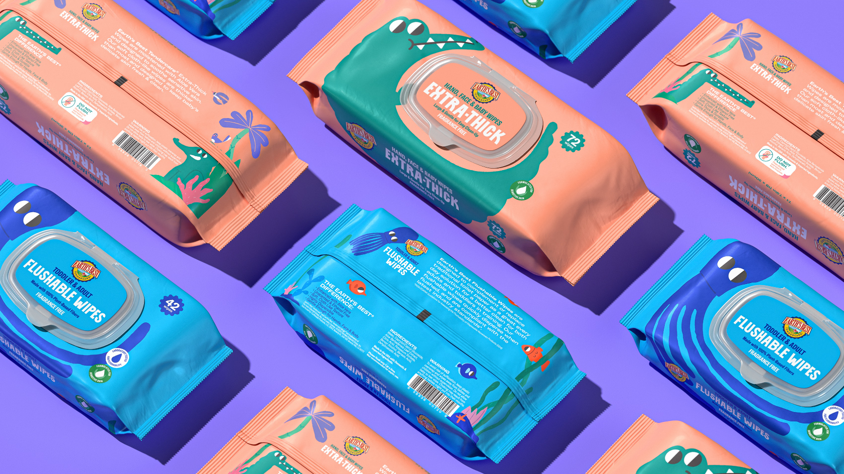 有趣的插画风格婴儿湿巾包装设计这样做(图10)