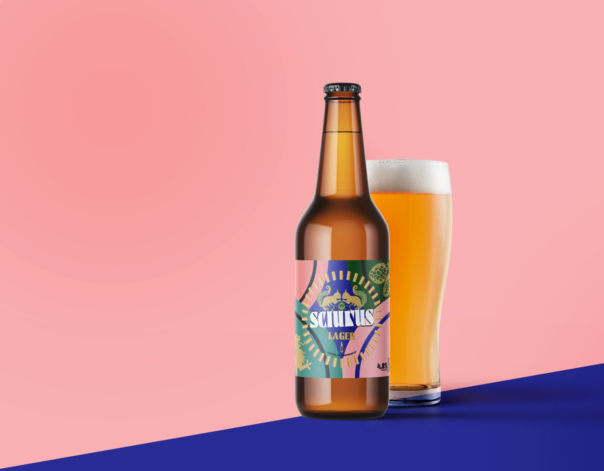 手绘字符和图形的啤酒包装这样设计(图1)