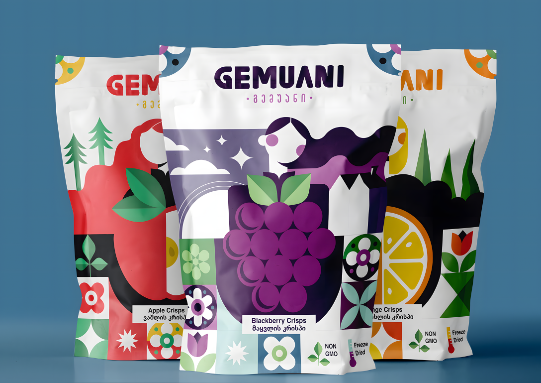 冷冻干果脆片零食包装设计欣赏(图9)