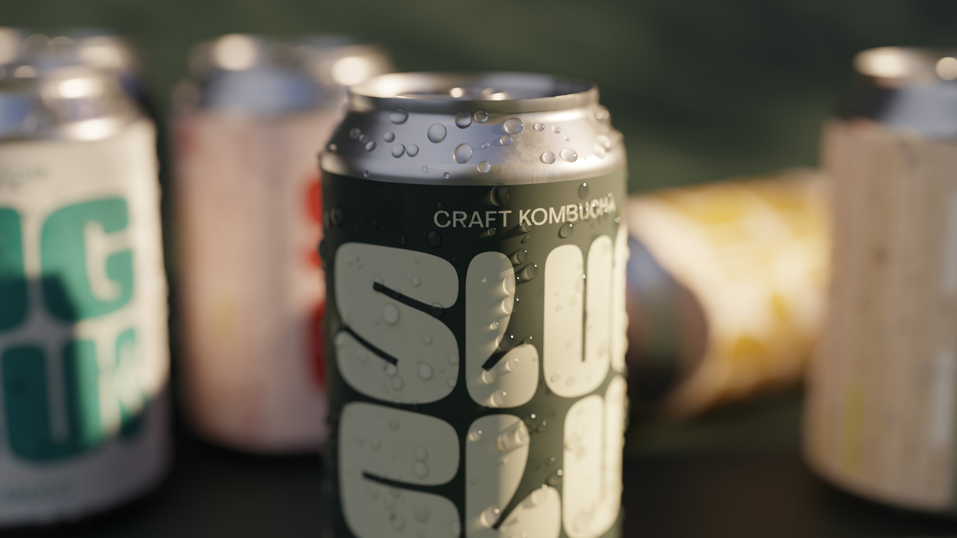 Slug Club康普茶饮料这样包装，创造出一种意想不到的精美美学(图3)