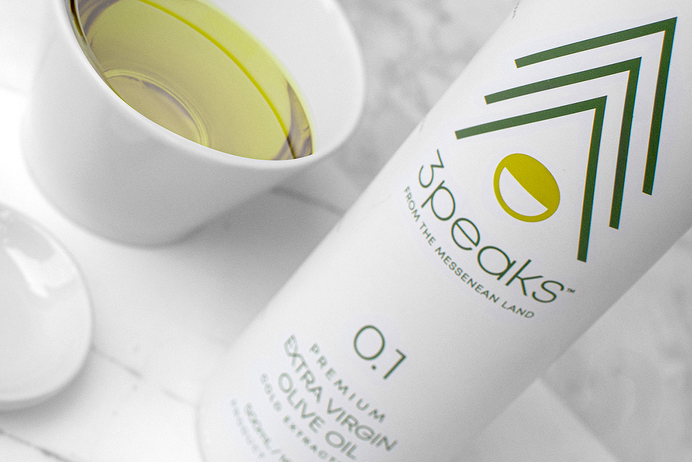 产自希腊的3 Peaks 特级初榨橄榄油包装设计(图5)