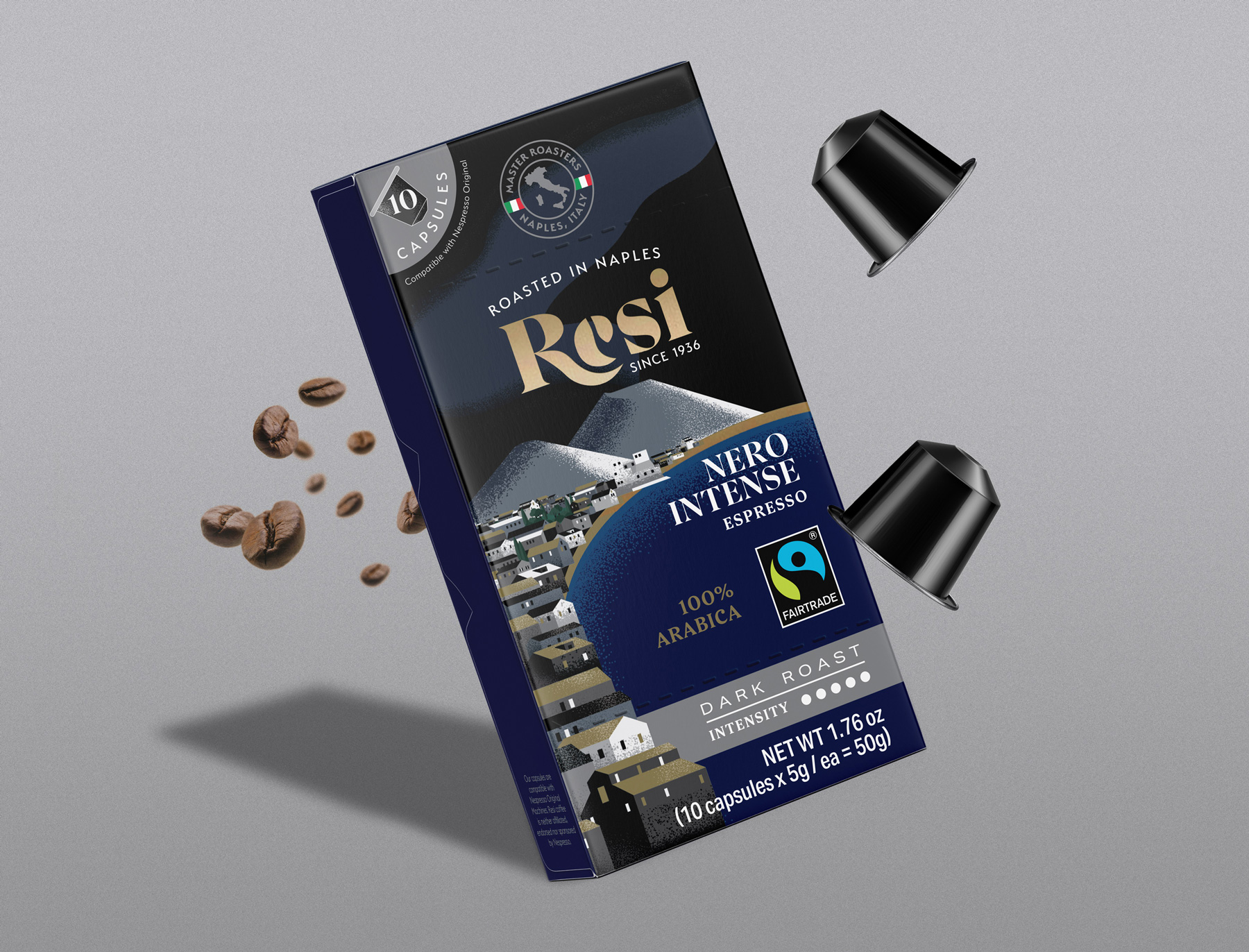 具有奢华感的RESI咖啡包装设计(图5)