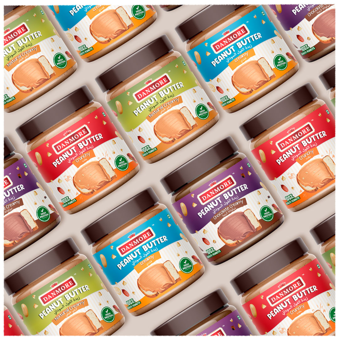 简洁的瓶装花生酱包装这样设计(图1)