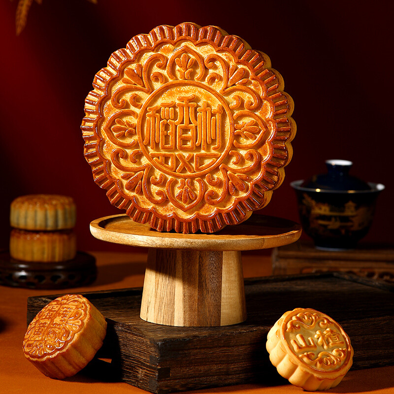 DXC 稻香村 中秋礼竹韵 广式月饼 10饼8味 1.05kg 礼盒装包装礼盒产品包装创意设计欣赏(图3)