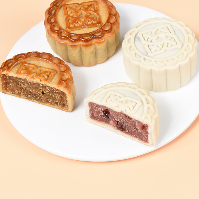 哆伊点 明月松间 广式月饼 6饼2味 390g 礼盒装包装礼盒产品包装创意设计欣赏(图4)