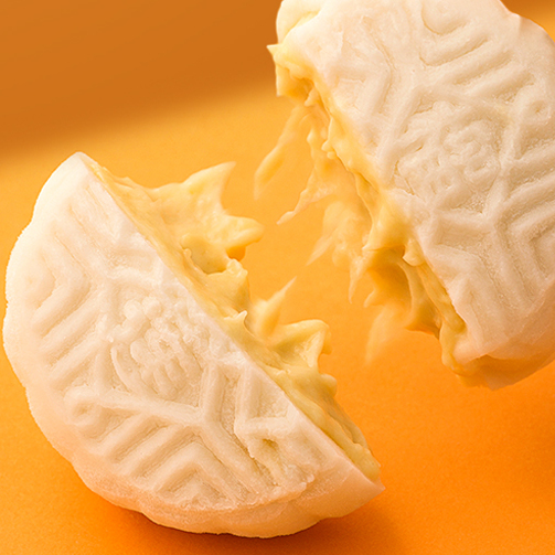 榴芒一刻 榴莲冰皮月饼 金枕榴莲味 680g包装礼盒产品包装创意设计欣赏(图3)