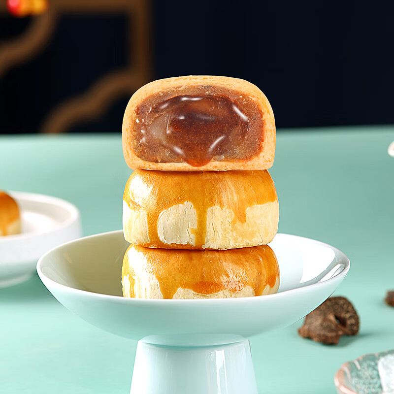 鲜品屋 鲜品花月 苏式月饼 8饼4味 520g包装礼盒产品包装创意设计欣赏(图4)