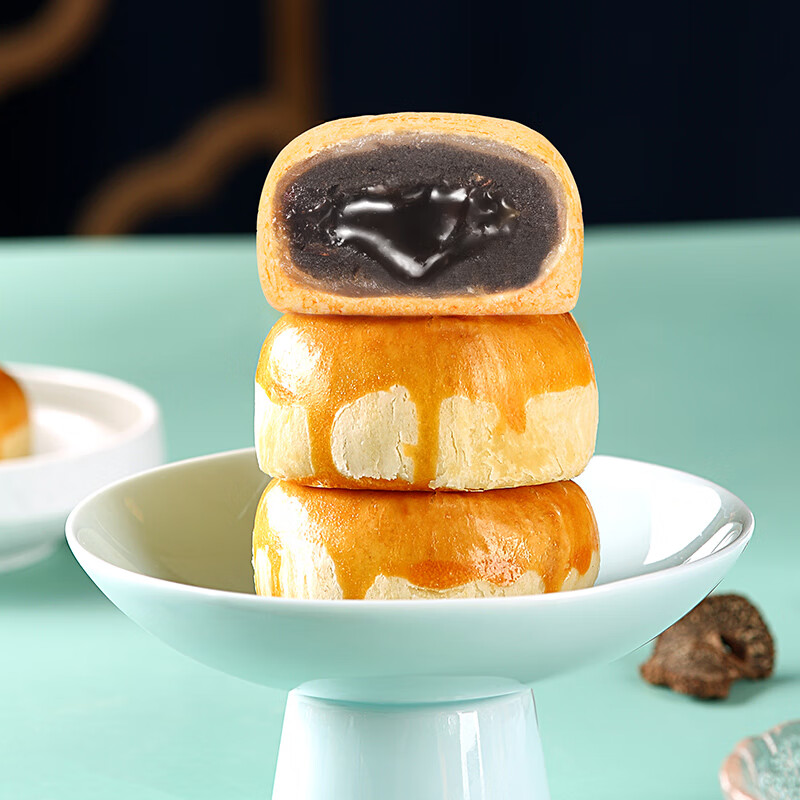 鲜品屋 鲜品花月 苏式月饼 8饼4味 520g包装礼盒产品包装创意设计欣赏(图5)