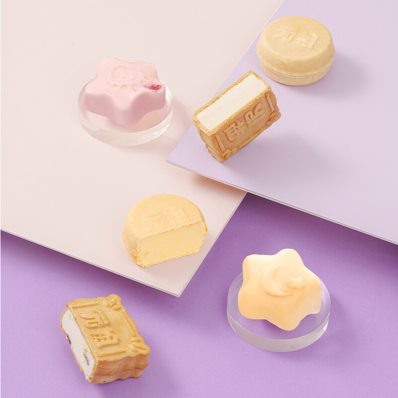 Ganso 元祖食品 冰淇淋雪月饼 18饼9味 1.14kg 礼盒装包装礼盒产品包装创意设计欣赏(图4)