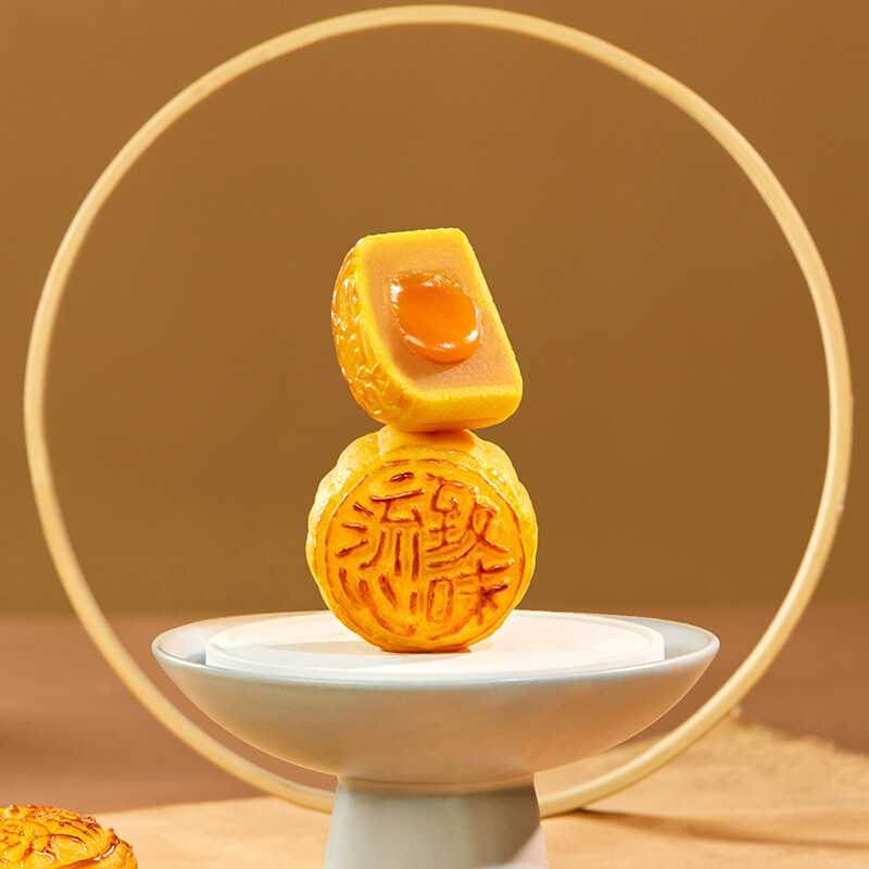 WING WAH 元朗荣华 荣华富贵祥月 广式月饼 8饼5味 620g 礼盒装包装礼盒产品包装创意设计欣赏(图4)