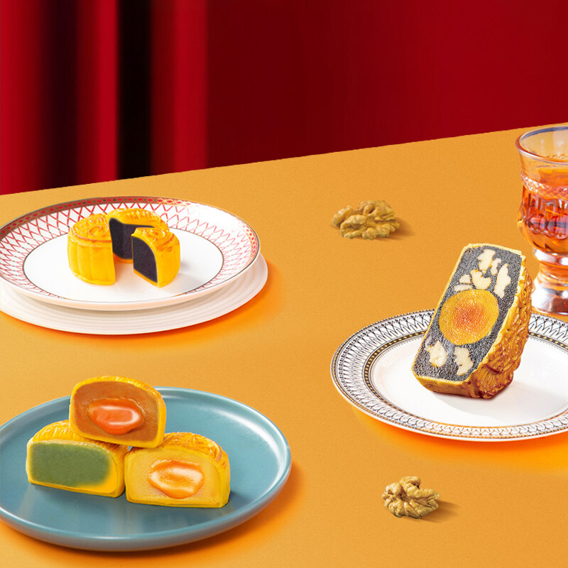 WING WAH 元朗荣华 荣华富贵祥月 广式月饼 8饼5味 620g 礼盒装包装礼盒产品包装创意设计欣赏(图5)