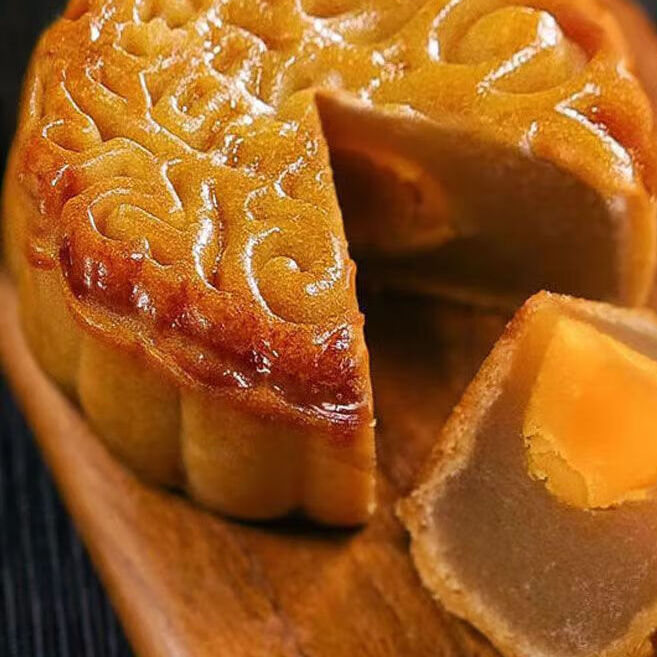 酥园康 广式月饼 莲蓉蛋黄味 26g*30袋包装礼盒产品包装创意设计欣赏(图2)