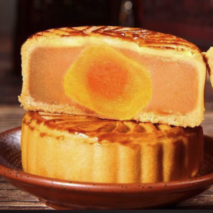 酥园康 广式月饼 莲蓉蛋黄味 26g*30袋包装礼盒产品包装创意设计欣赏(图5)