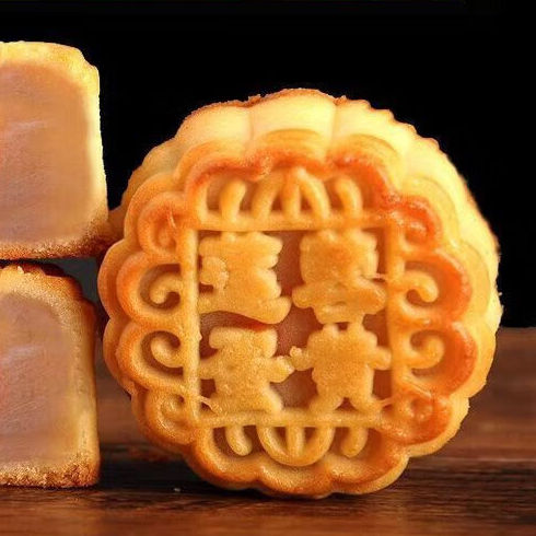 酥园康 广式月饼 莲蓉蛋黄味 26g*20袋包装礼盒产品包装创意设计欣赏(图4)