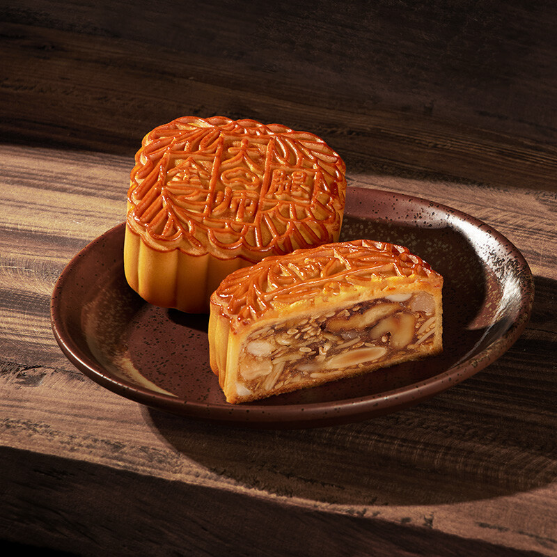 利口福 八星礼月月饼礼盒 8饼5味 1.26kg包装礼盒产品包装创意设计欣赏(图4)