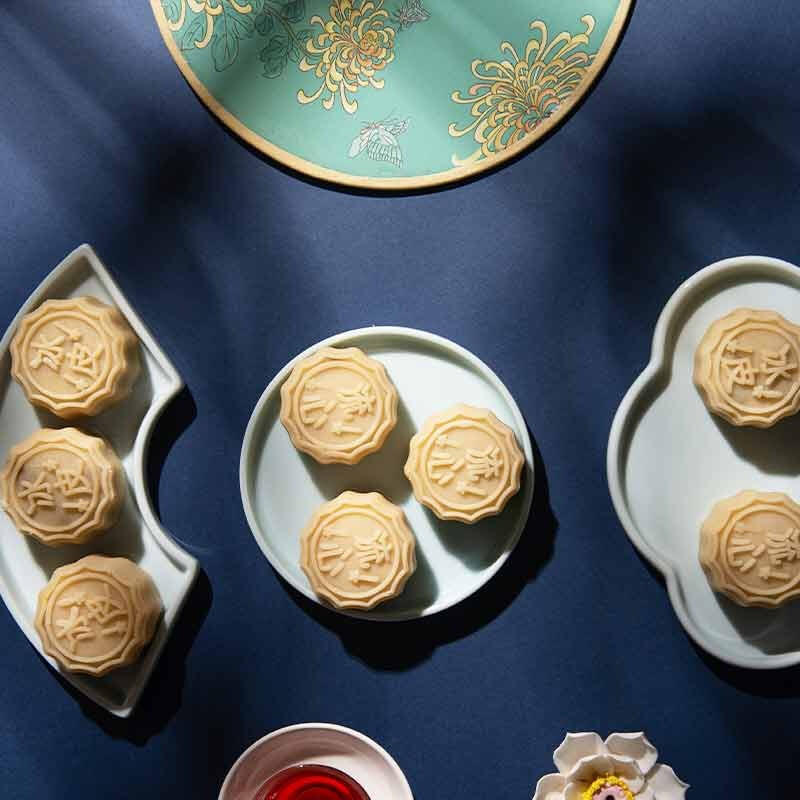 有成斋 冰皮流心月饼 8饼4味 480g*2盒 礼盒装包装礼盒产品包装创意设计欣赏(图3)