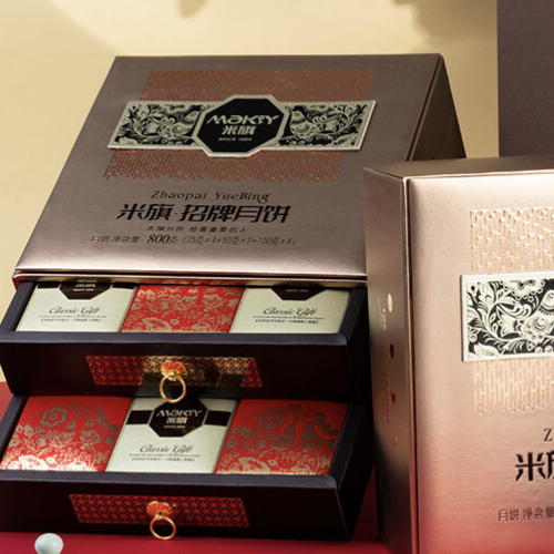 MaKY 米旗 招牌月饼 广式月饼 10饼6味 800g包装礼盒产品包装创意设计欣赏(图5)