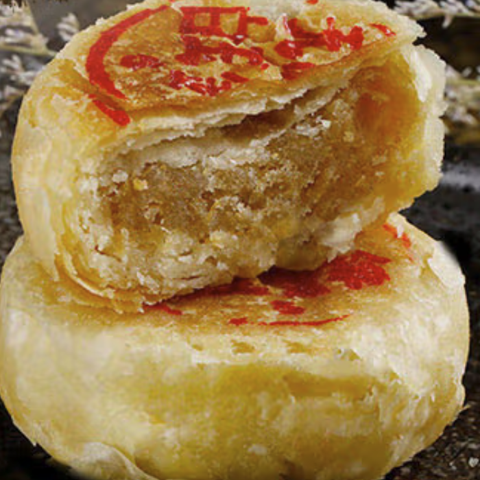 godly 功德林 无添加蔗糖苏式月饼礼盒 8饼4味 400g包装礼盒产品包装创意设计欣赏(图5)