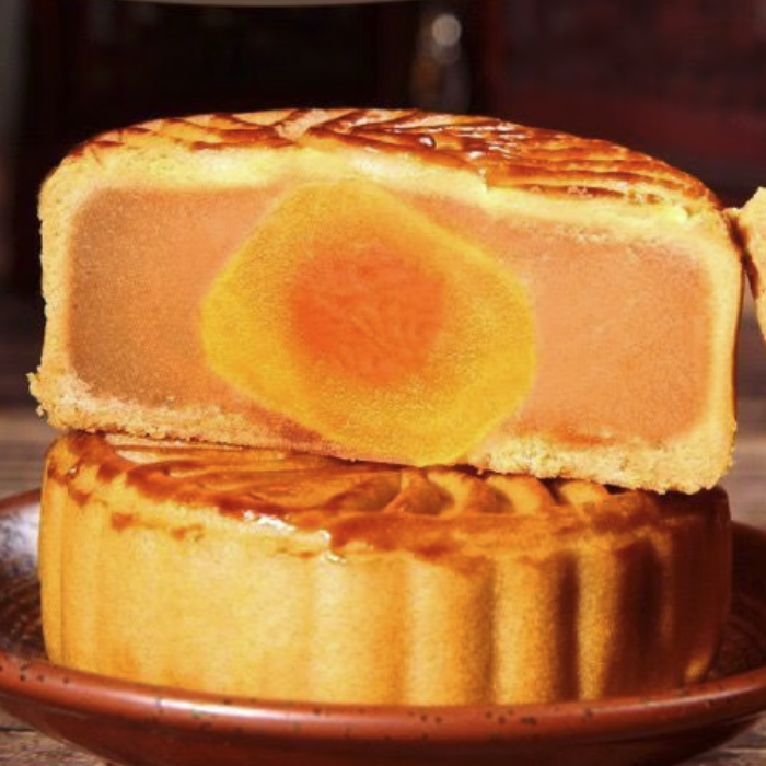 兴嘉华 迷你小广式月饼 莲蓉蛋黄味 26g*20袋包装礼盒产品包装创意设计欣赏(图4)