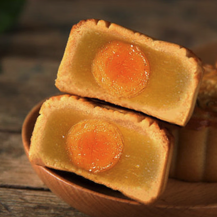 兴嘉华 迷你小广式月饼 莲蓉蛋黄味 26g*20袋包装礼盒产品包装创意设计欣赏(图5)