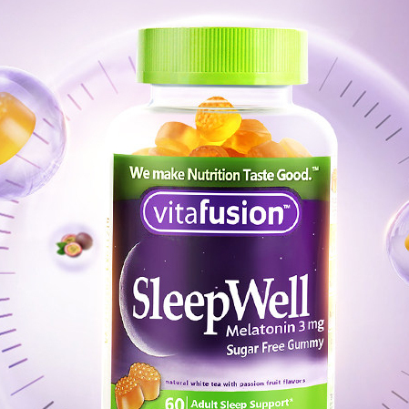 vitafusion SleepWell 褪黑素软糖 60粒*2瓶保健产品包装创意设计欣赏(图3)