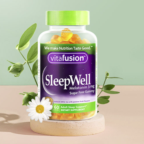 vitafusion SleepWell 褪黑素软糖 60粒*2瓶保健产品包装创意设计欣赏(图4)