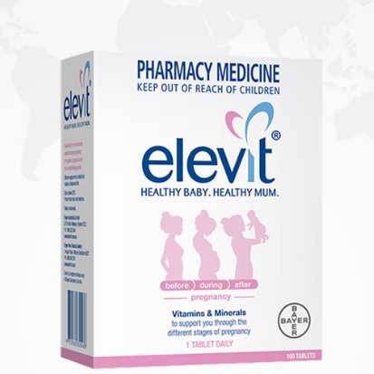 elevit 爱乐维 全孕期复合维生素 100片保健产品包装创意设计欣赏(图2)