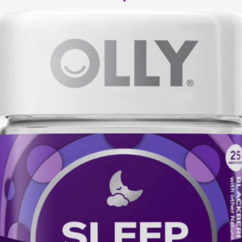 OLLY 褪黑素 睡眠自由罐 黑莓薄荷味 50粒保健产品包装创意设计欣赏(图3)