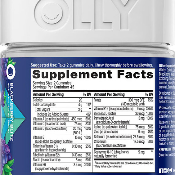 OLLY 男士复合维生素Q10 90粒保健产品包装创意设计欣赏(图5)