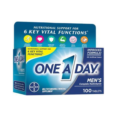 ONE A DAY 男士复合维生素 100粒保健产品包装创意设计欣赏(图1)