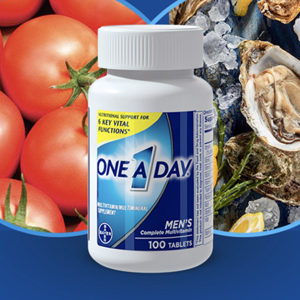 ONE A DAY 男士复合维生素 100粒保健产品包装创意设计欣赏(图3)