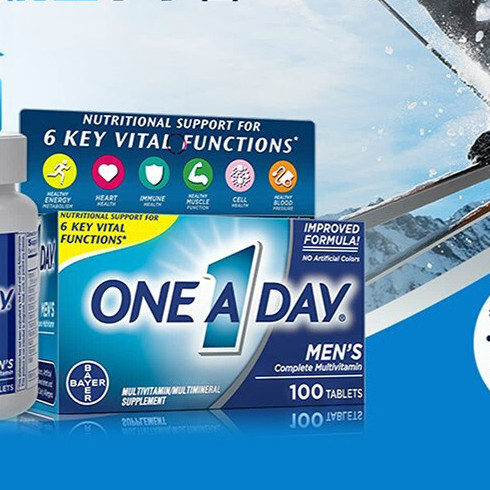 ONE A DAY 男士复合维生素 100粒保健产品包装创意设计欣赏(图5)