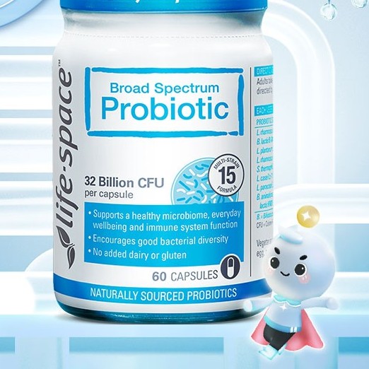 life space 益倍适 成人广谱益生菌 60粒保健产品包装创意设计欣赏(图2)