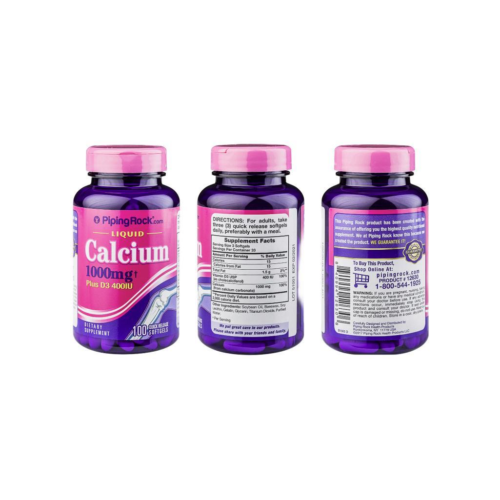 PipingRock 朴诺 液体钙 100粒保健产品包装创意设计欣赏(图4)