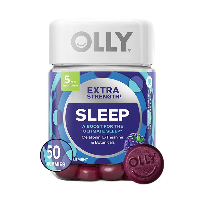 OLLY 好睡糖加强版 黑莓薄荷味 50粒保健产品包装创意设计欣赏(图1)