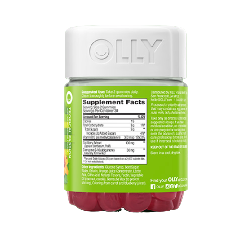 OLLY 元气养成罐 热带水果百香果味 60粒保健产品包装创意设计欣赏(图2)