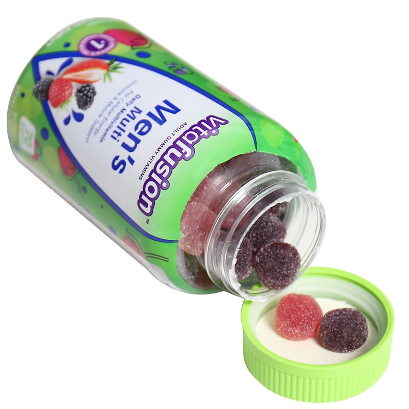 vitafusion 男士复合维生素软糖 70粒保健产品包装创意设计欣赏(图2)