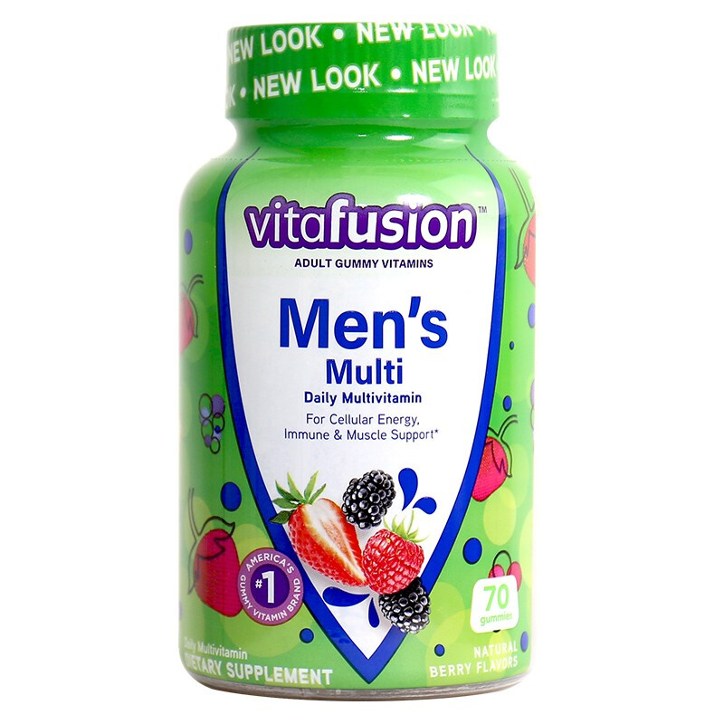 vitafusion 男士复合维生素软糖 70粒保健产品包装创意设计欣赏(图1)