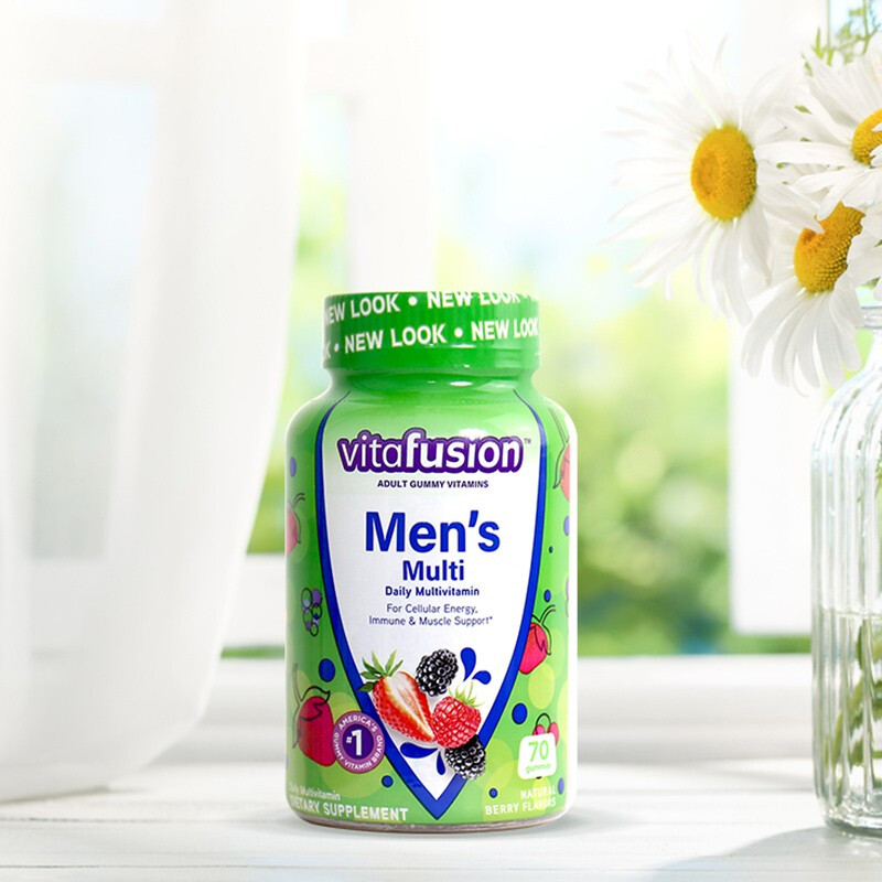 vitafusion 男士复合维生素软糖 70粒保健产品包装创意设计欣赏(图5)