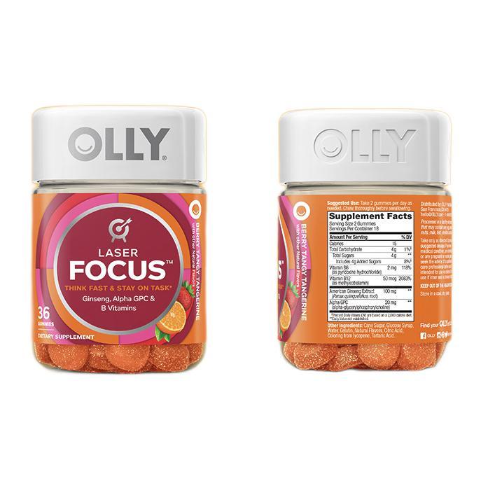 OLLY 注意力软糖 36粒/瓶保健产品包装创意设计欣赏(图1)