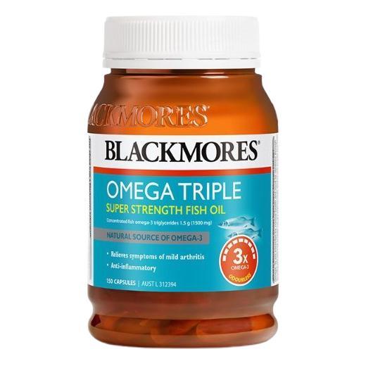 BLACKMORES 澳佳宝 三倍浓缩无腥味鱼油胶囊 150粒保健产品包装创意设计欣赏(图1)