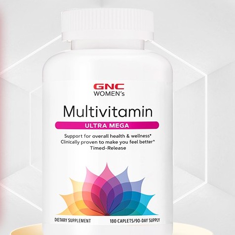 GNC 健安喜 女性维生素矿物质复合缓释片 180片保健产品包装创意设计欣赏(图4)