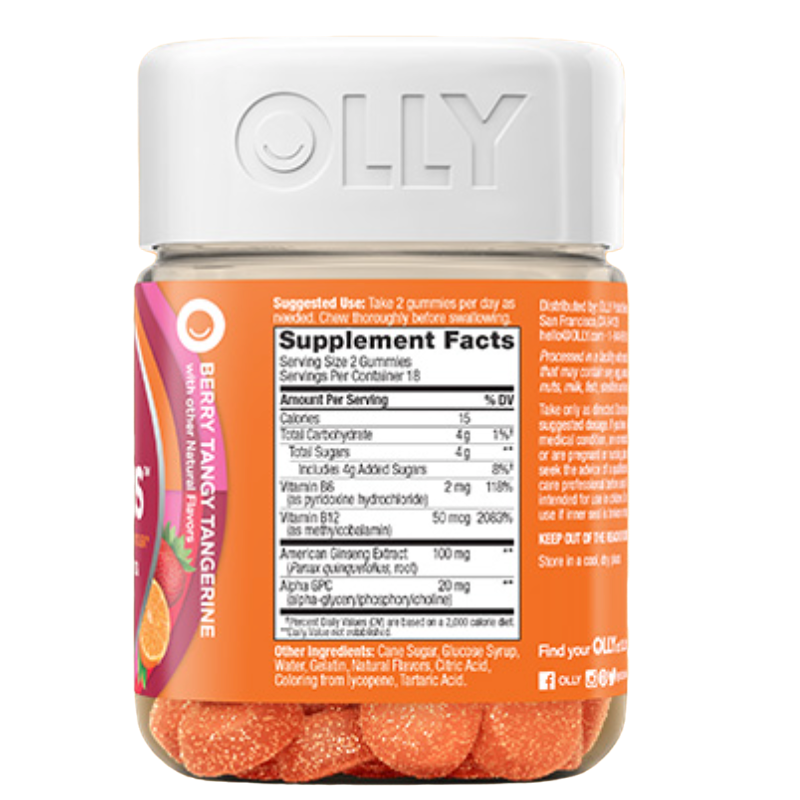 OLLY 专注糖 草莓橙子味 36粒保健产品包装创意设计欣赏(图2)