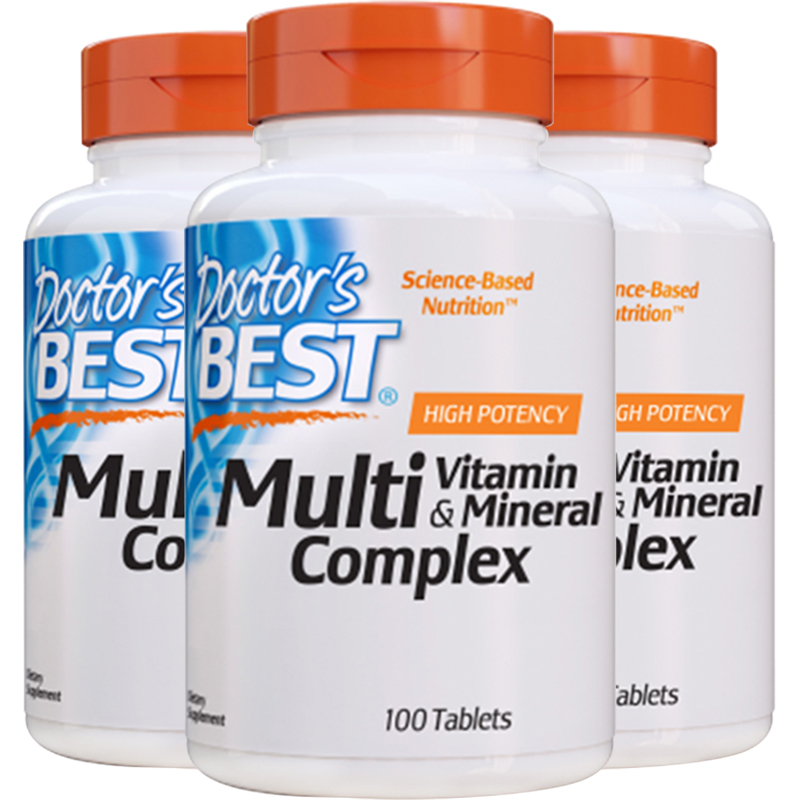 Doctors BEST 男士复合维生素 100粒*3瓶保健产品包装创意设计欣赏(图1)