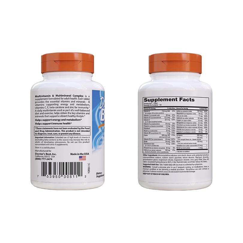 Doctors BEST 男士复合维生素 100粒*3瓶保健产品包装创意设计欣赏(图2)